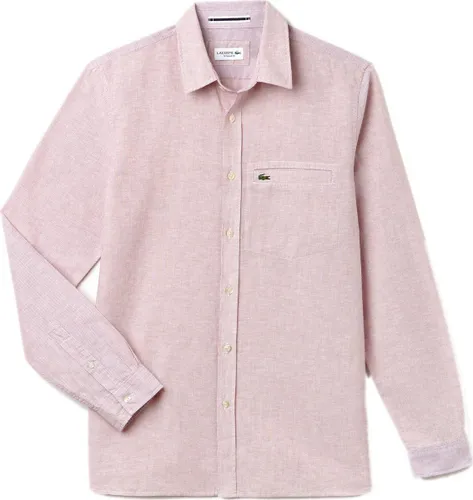 Áo Sơ Mi  Lacoste CH 4999 00 PRL Kẻ Sọc Nhỏ Màu Hồng Size FR 40